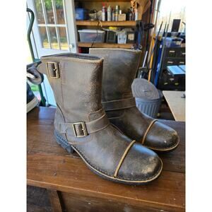 Ugg Mens Rockville Moto Boots Size 10 shearling lined